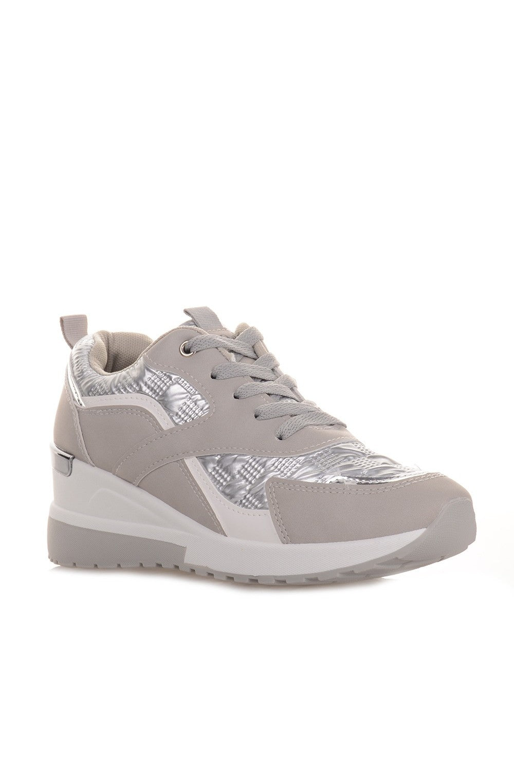 Γκρι Sneakers με υπερυψωμένη σόλα