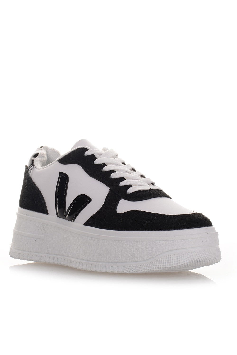 Ασπρόμαυρα Γυναικεία Δίπατα Sneakers