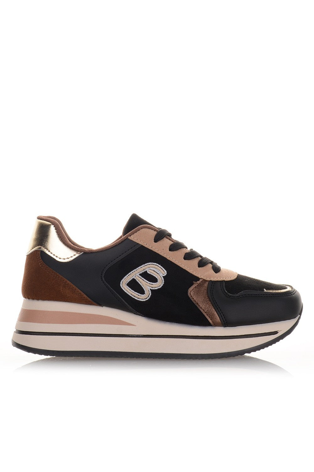 Γυναικεία Μαύρα Sneakers με λεπτομέρειες