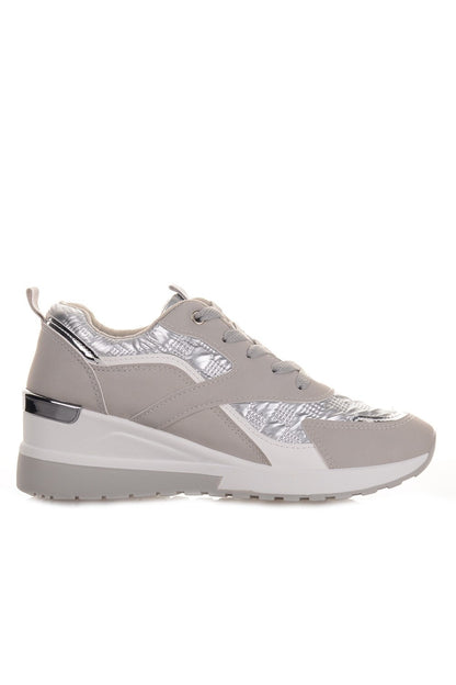 Γκρι Sneakers με υπερυψωμένη σόλα