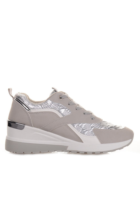 Γκρι Sneakers με υπερυψωμένη σόλα