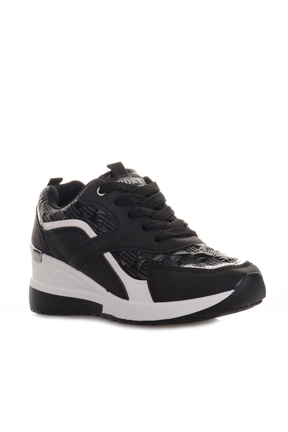 Μαύρα Sneakers με υπερυψωμένη σόλα
