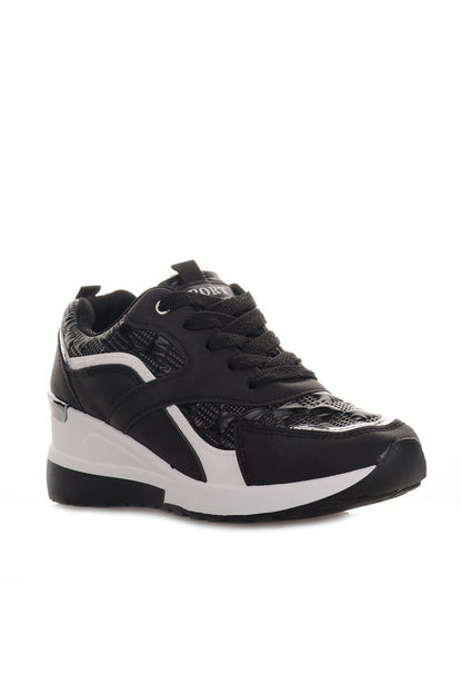 Μαύρα Sneakers με υπερυψωμένη σόλα