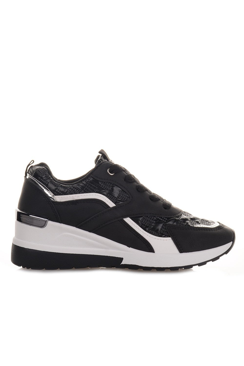 Μαύρα Sneakers με υπερυψωμένη σόλα
