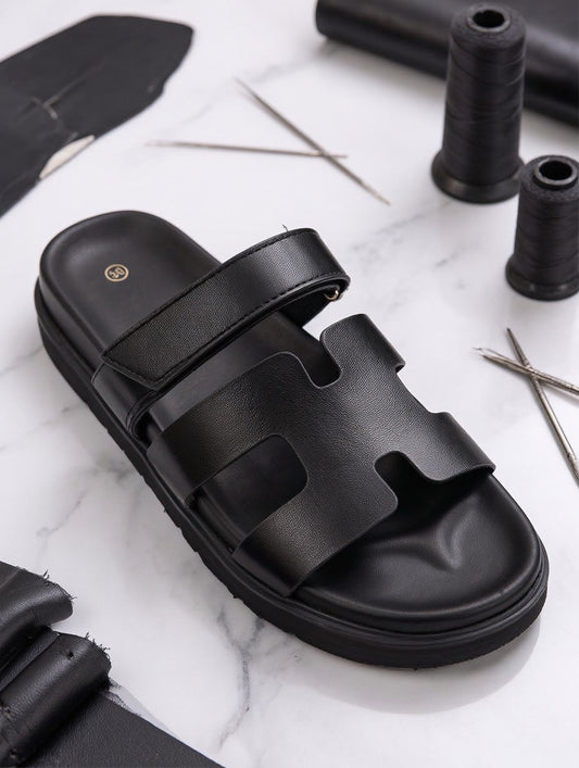Γυναικείο Δερμάτινο Flatform Μαύρο