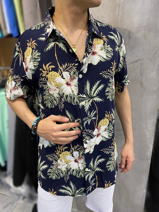 ΠΟΥΚΑΜΙΣΟ FLORAL NAVY