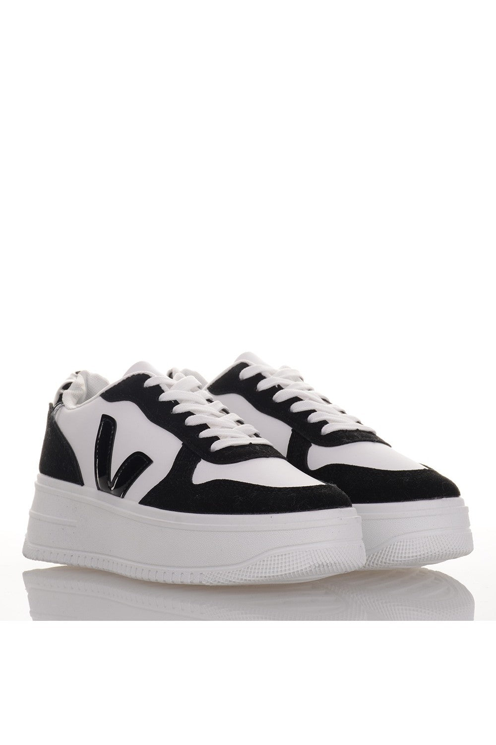 Ασπρόμαυρα Γυναικεία Δίπατα Sneakers
