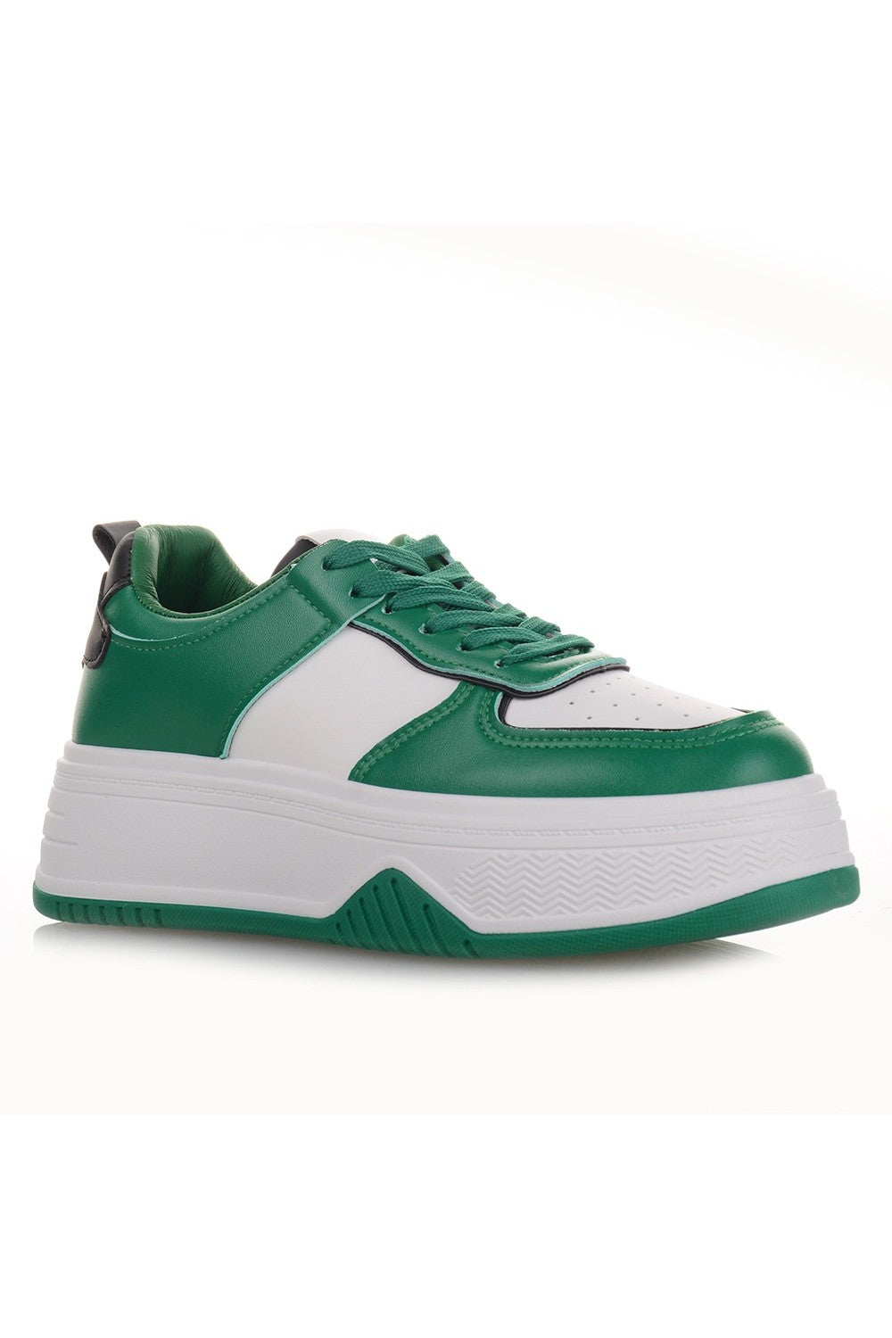 Γυναικεία Sneakers σε Λευκό και πράσινο Χρώμα