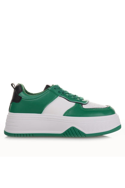 Γυναικεία Sneakers σε Λευκό και πράσινο Χρώμα