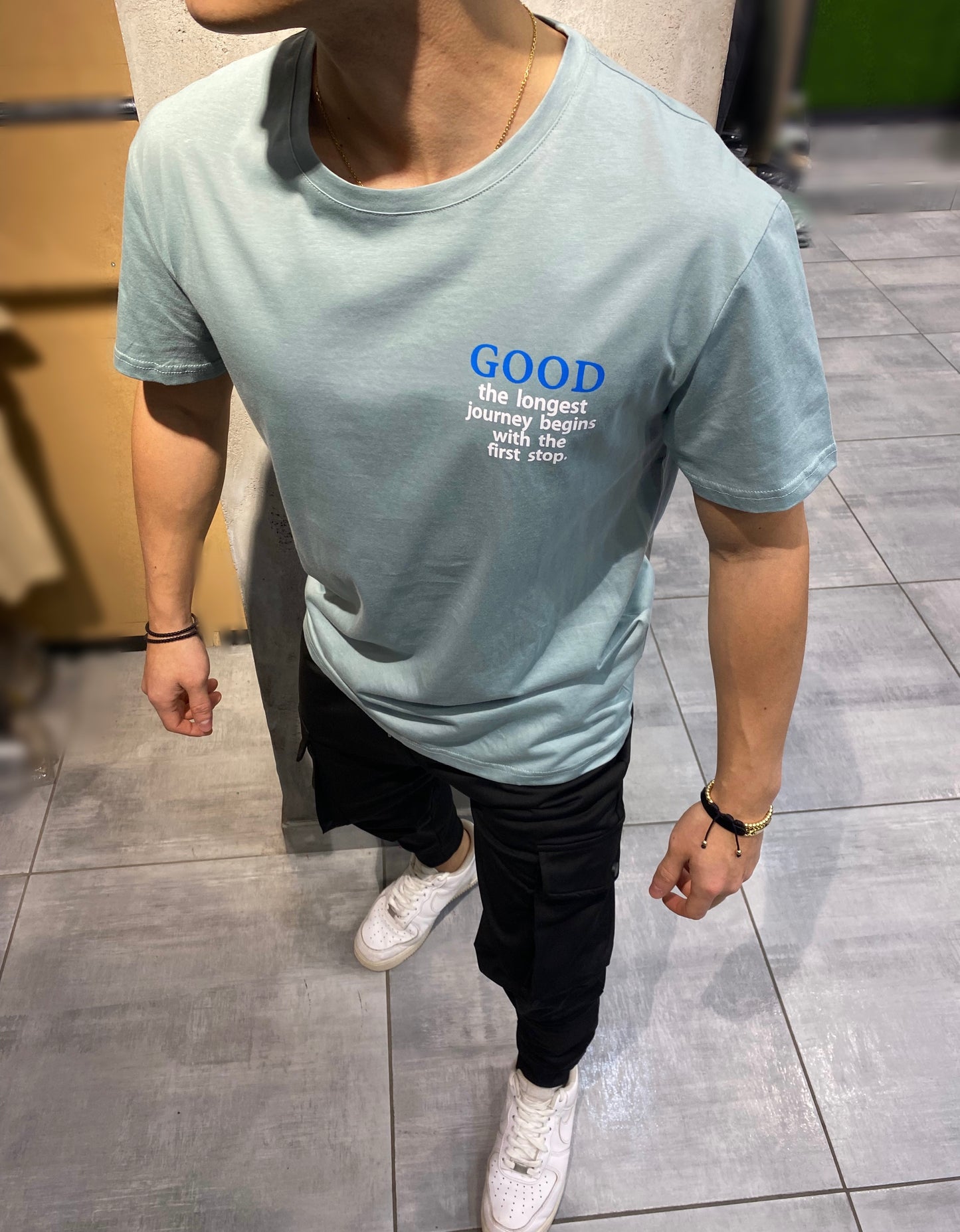 T-SHIRT LIGHT BLUE ''GOOD''