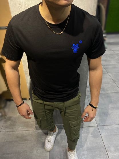 T-SHIRT BLACK BLUE ''MOUSE''