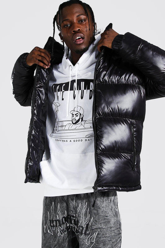 ΜΠΟΥΦΑΝ BLACK SHINY “PUFFER”