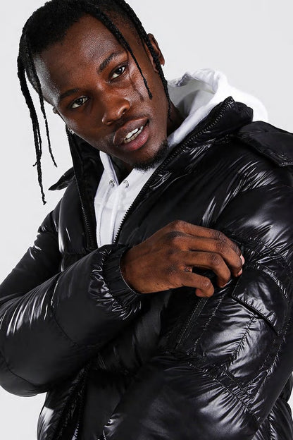 ΜΠΟΥΦΑΝ BLACK SHINY “PUFFER”